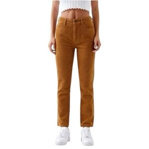 Pacsun Wide Wale Corduroy High Rise Tapered Mom Jean Pants Retro Women's 28